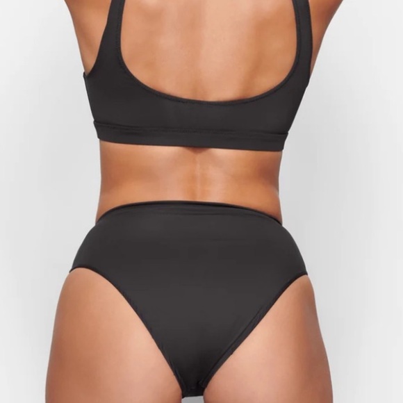 SKIMS RECYCLED SWIM MID WAIST BOTTOM ONYX - S - Picture 2 of 3
